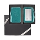 aerial view a teal leeman venezia luggage tag set, image 1 of 3