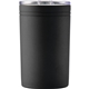 aerial view a black sherpa 11 oz vacuum tumbler insulator with double - walled construction, image 1 of 6