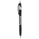 aerial view a black with silver trim cougar multi color click ballpoint pen, custom pens, image 1 of 4