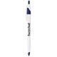 aerial view a white with blue trim cougar multi color click ballpoint pen, custom pens, image 1 of 4