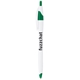 aerial view a white with green trim cougar multi color click ballpoint pen, custom pens, image 1 of 4
