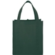 aerial view a hunter green the hercules non - woven grocery tote - 13 x 14.5, image 1 of 4
