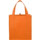 aerial view a orange the hercules non - woven grocery tote - 13 x 14.5, image 1 of 4