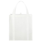 aerial view a white the hercules non - woven grocery tote - 13 x 14.5, image 1 of 4