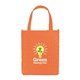 aerial view a orange atlas non woven grocery little thunder tote bag - 12 x 14, image 1 of 2
