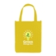 aerial view a yellow atlas non woven grocery little thunder tote bag - 12 x 14, image 1 of 2