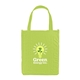 aerial view a lime green atlas non woven grocery little thunder tote bag - 12 x 14, image 1 of 2