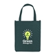 aerial view a hunter green atlas non woven grocery little thunder tote bag - 12 x 14, image 1 of 2