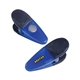 aerial view a translucent blue multi - color custom promotional jumbo magnetic memo paper clip, image 1 of 2