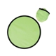 aerial view a neon green 10 folding flying disc, image 1 of 2