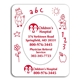 aerial view a childs drawing oval punch out picture frame magnet, image 1 of 2