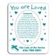 aerial view a you are loved oval punch out picture frame magnet, image 1 of 2