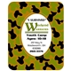 aerial view a camouflage oval punch out picture frame magnet, image 1 of 2