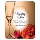 aerial view a glass oval punch out picture frame magnet, image 1 of 2