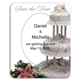 aerial view a wedding cake oval punch out picture frame magnet, image 1 of 2