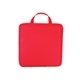 aerial view a red nonwoven custom promotional stadium seat cushion - black, red or blue, image 1 of 2
