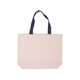 aerial view a reflex blue cotton canvas tote bag with color accents, image 1 of 3