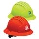 a group of evolution(tm) 6161 full brim hi - vis hard hat