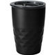 aerial view a black 12 oz kappa double walled tumbler, image 1 of 2