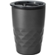 aerial view a charcoal 12 oz kappa double walled tumbler, image 1 of 2