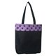 a lavendar 600 polyester paw print tote bag