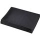 aerial view a black huddle sweatshirt blanket, image 1 of 3