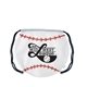 aerial view a white promotional polyester gametime baseball drawstring bag - bulk, image 1 of 3