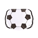 aerial view a white polyester gametime soccer ball drawstring backpack 17 x 14.5, image 1 of 3