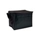 aerial view a black 6- can insulated cooler bag, image 1 of 2