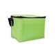 aerial view a lime green 6- can insulated cooler bag, image 1 of 2