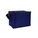 aerial view a navy blue 6- can insulated cooler bag, image 1 of 2