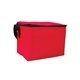 aerial view a red 6- can insulated cooler bag, image 1 of 2