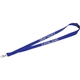 aerial view a royal blue lanyard with metal lobster clip - 3/4, image 1 of 3