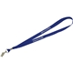 aerial view a navy blue lanyard with metal bulldog clip - 3/4, image 1 of 3