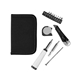 aerial view a black executive zippered 15- piece tool kit, image 1 of 5