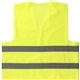 aerial view a yellow neon yellow safety vest, image 1 of 3