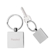 aerial view a silver square metal keychain, image 1 of 2