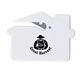 aerial view a white white house shape slitter letter opener, image 1 of 4