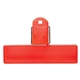 aerial view a translucent red 4 custom food bag clips, image 1 of 2