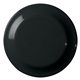 aerial view a black small discus plastic flying disc, image 1 of 2