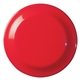 aerial view a red small discus plastic flying disc, image 1 of 2