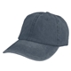 aerial view a navy 6 panel washed cap, image 1 of 2