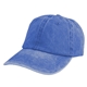 aerial view a royal blue 6 panel washed cap, image 1 of 2