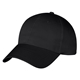 aerial view a black 100 cotton twill 6 panel price buster cap, image 1 of 3