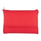 aerial view a red zippered mesh vanity bag, image 1 of 2