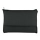 aerial view a black zippered mesh vanity bag, image 1 of 2