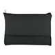 aerial view a black zippered mesh vanity bag, image 1 of 2