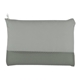 aerial view a gray zippered mesh vanity bag, image 1 of 2