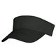 aerial view a black 100 cotton twill visor, image 1 of 3