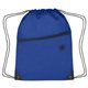 aerial view a royal blue polyester multi color hit sports pack with front zip pocket 13.5 x 18, image 1 of 3